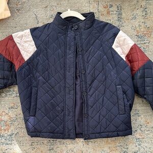 DB Dakota Quilted Jacket - Navy, Red, and Cream